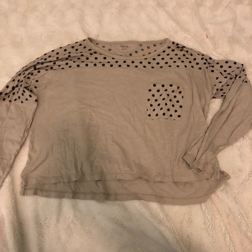 Polka dot loose crop top